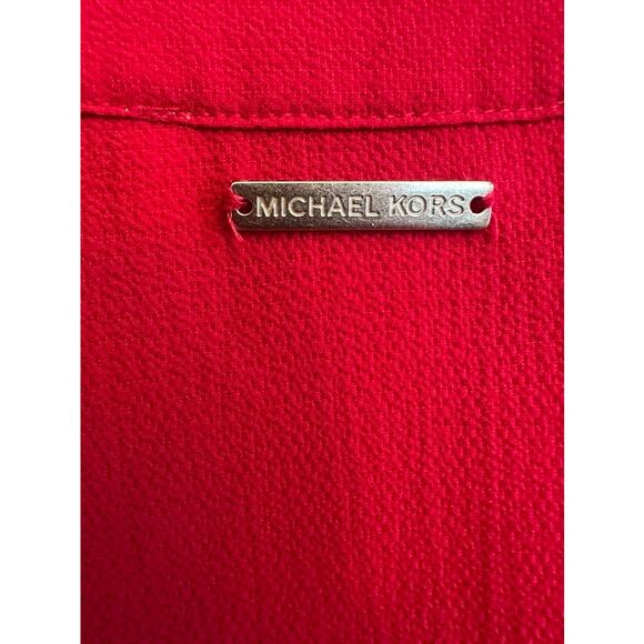 MICHAEL Michael Kors Bell Sleeve Smocked Blouse Women’s Medium Hot Pink - Picture 6 of 6